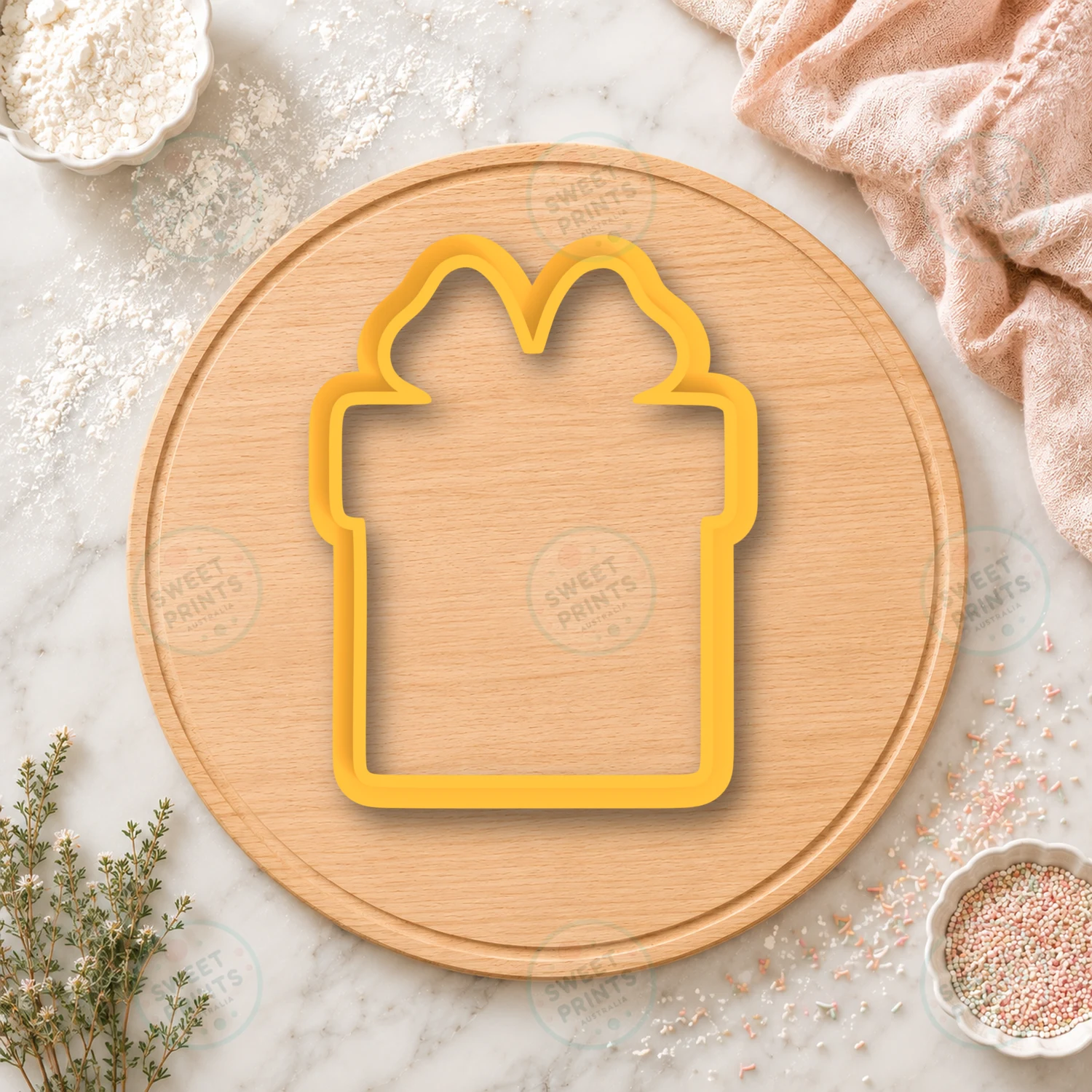 Gift Box Cookie Stamp cookie cutter