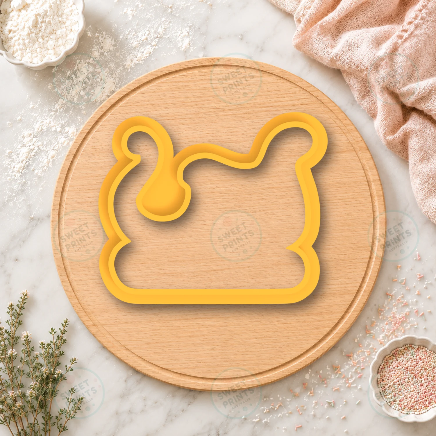 Sleigh Cookie Stamp cookie cutter