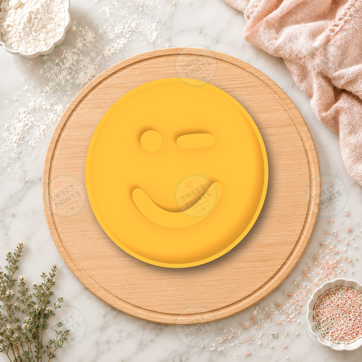 Smiles 3 Cookie Stamp cookie cutter