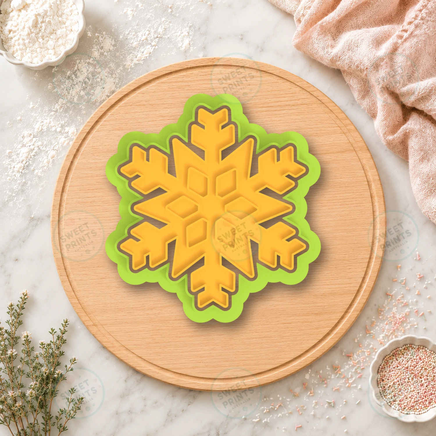 Snowflake Cookie Cutter & Stamp cookie cutter