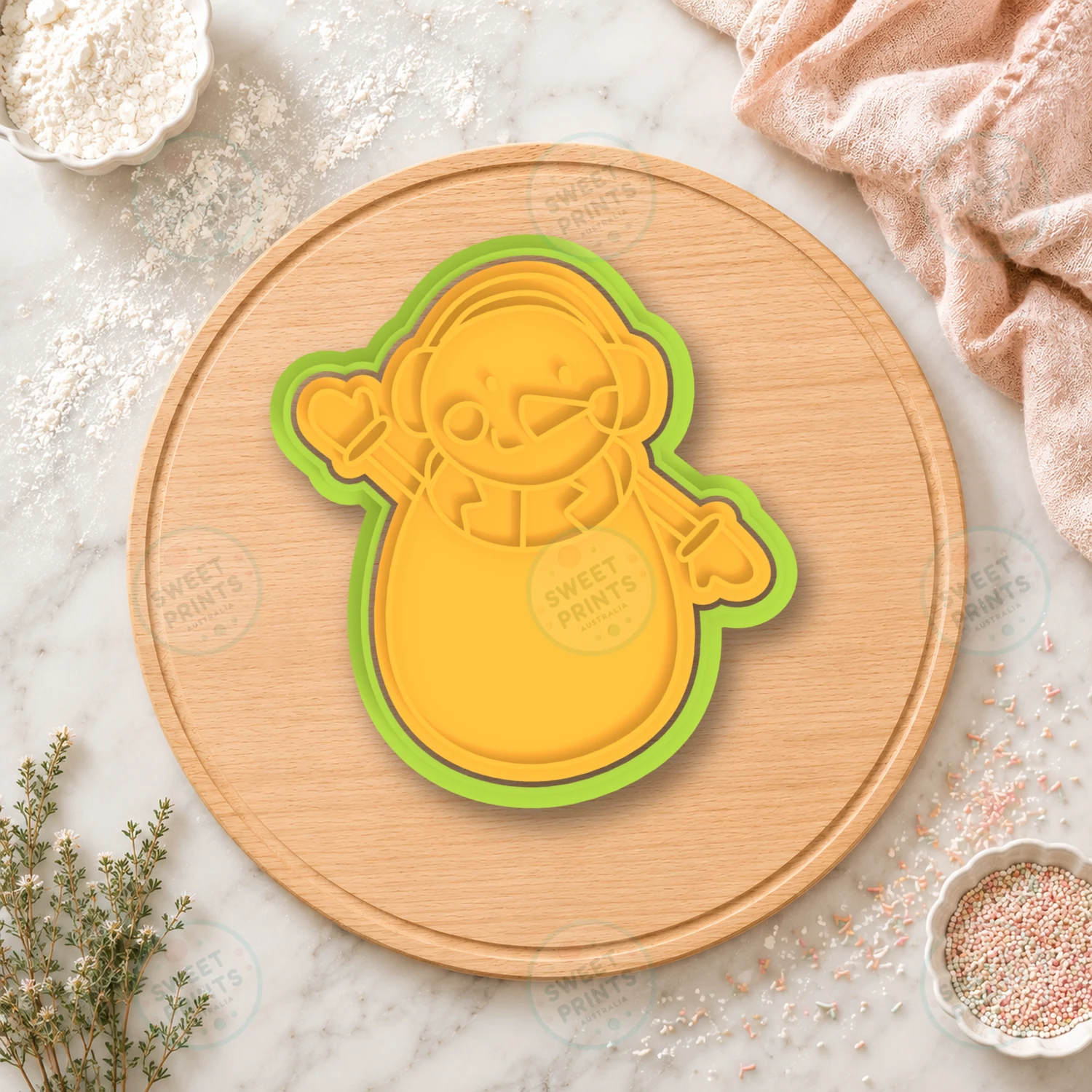 Snowman 2 Cookie Cutter & Stamp cookie cutter
