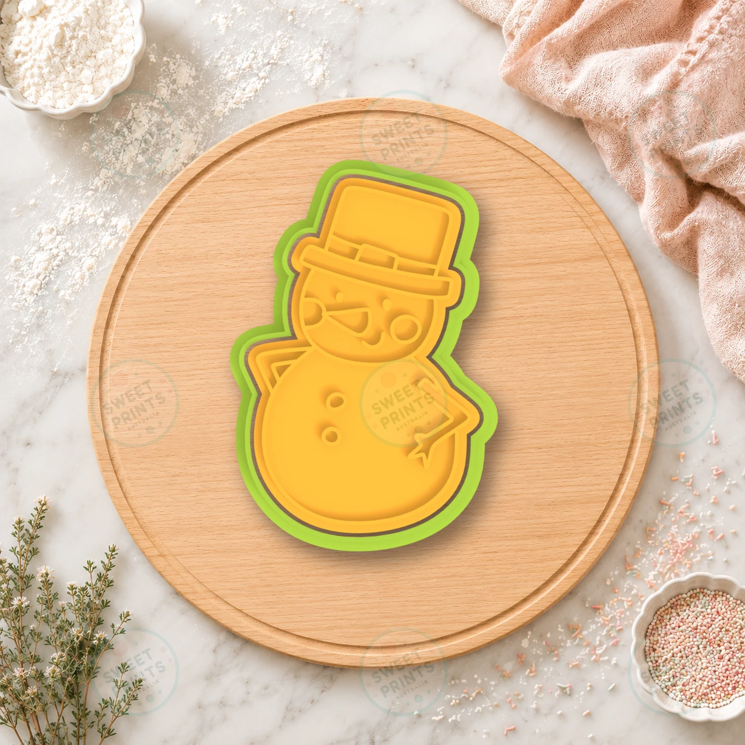 Snowman Top Hat Cookie Cutter & Stamp cookie cutter