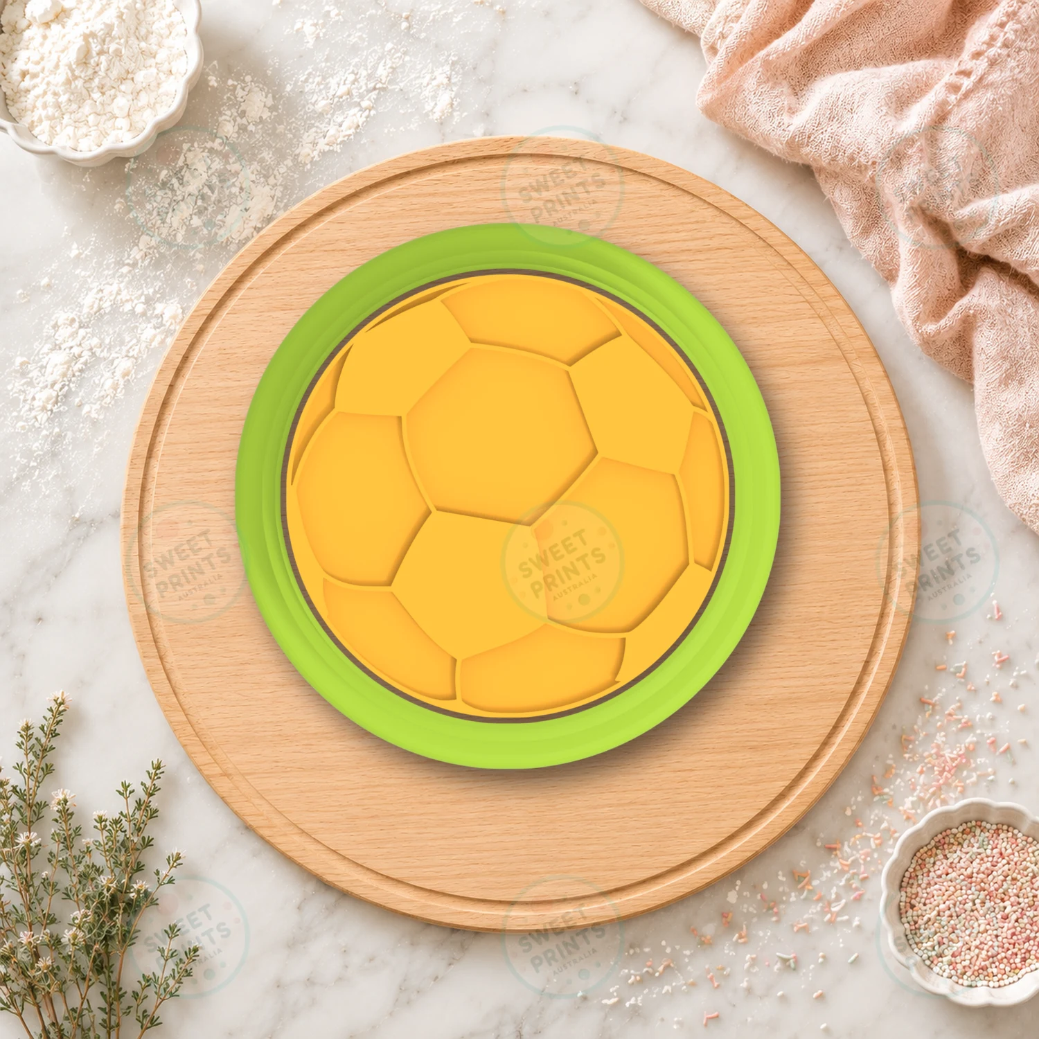 Soccer Ball 1 Cookie Cutter & Stamp cookie cutter