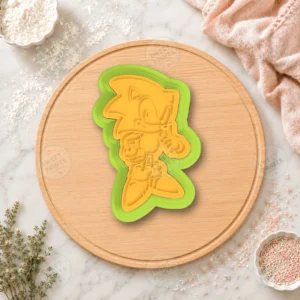 Sonic Cookie Cutter & Stamp