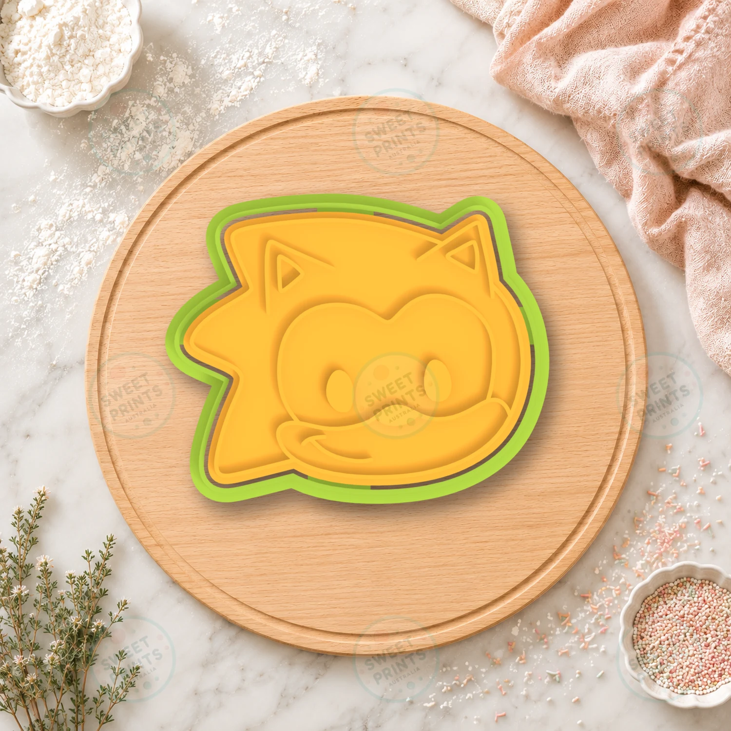 Sonic Face Cookie Cutter & Stamp cookie cutter
