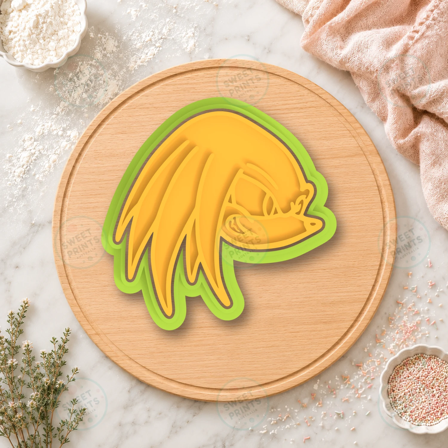 Knuckles The Echidna Cookie Cutter & Stamp cookie cutter