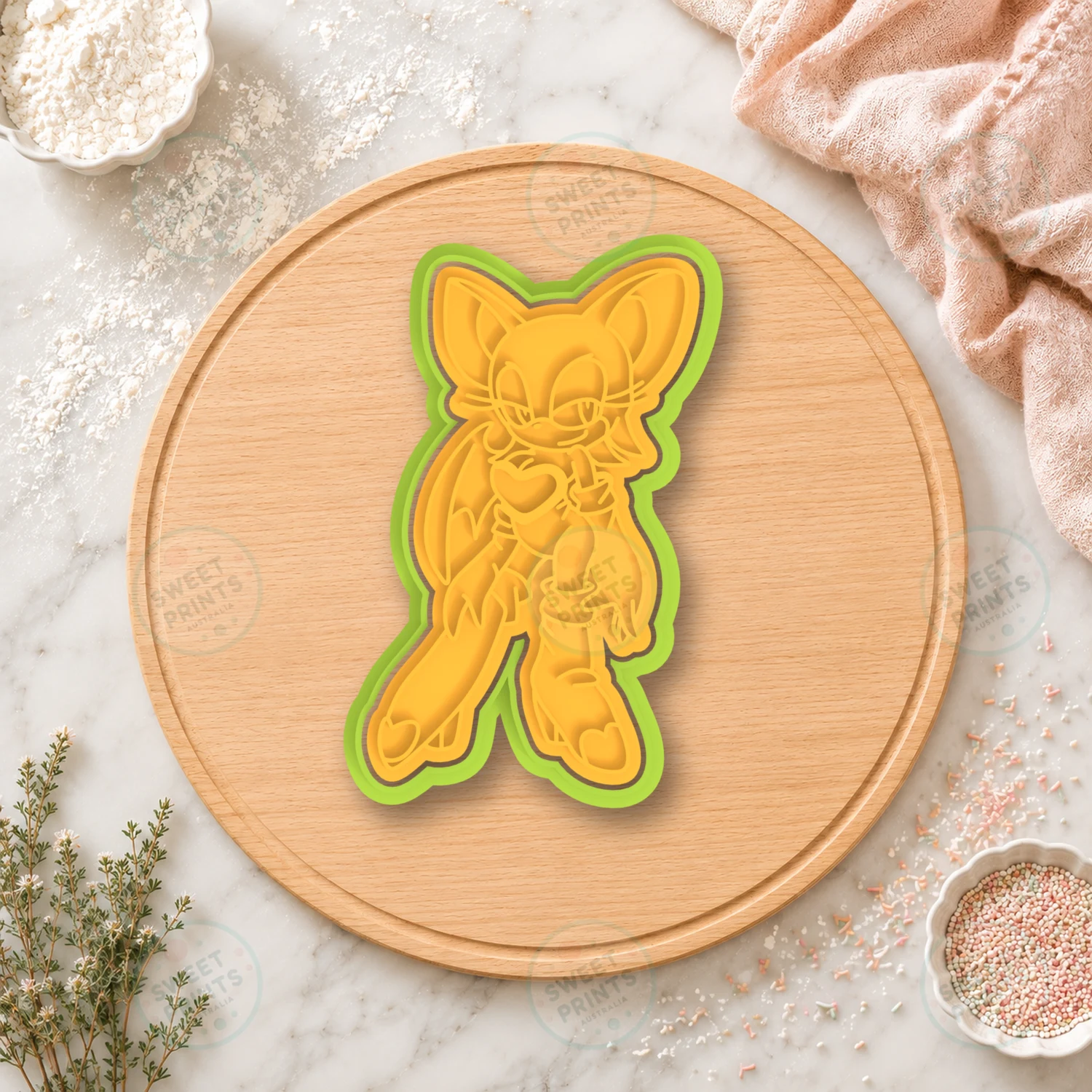 Rouge The Bat 2 Cookie Cutter & Stamp cookie cutter