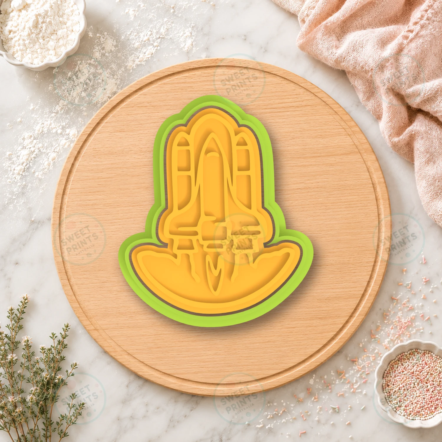 Rocket 1 Cookie Cutter & Stamp cookie cutter