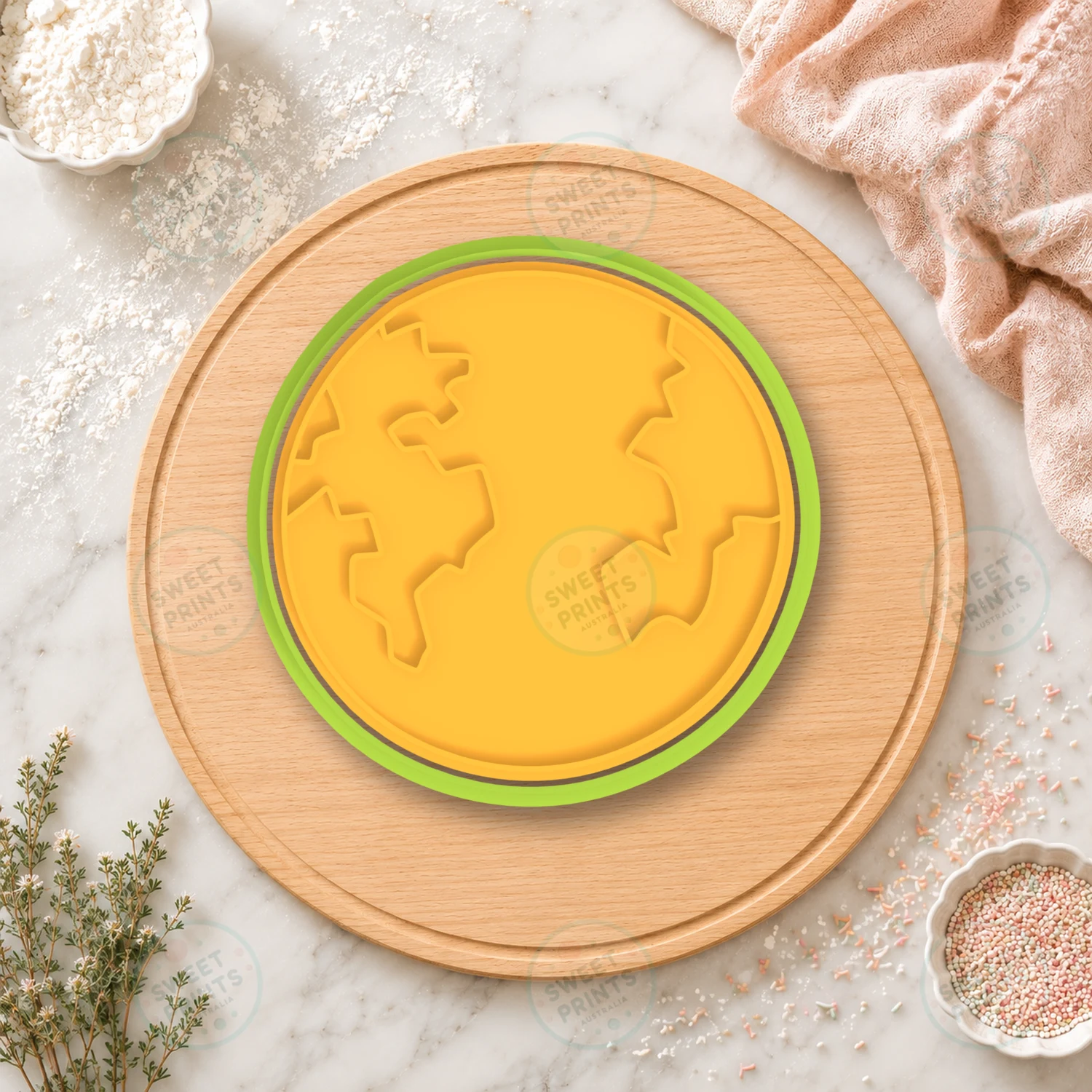 Earth Globe Cookie Cutter & Stamp cookie cutter