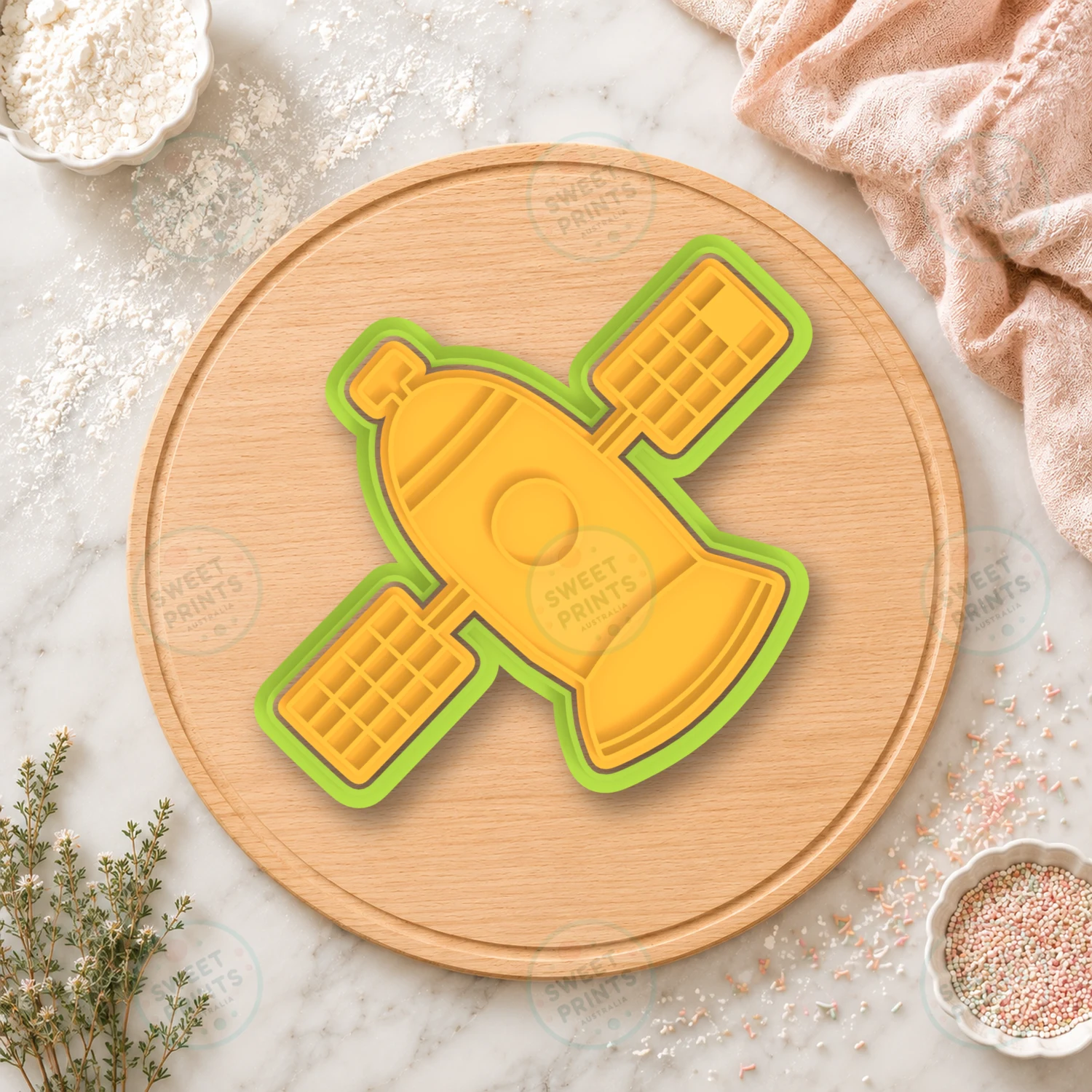 Satellite Cookie Cutter & Stamp cookie cutter