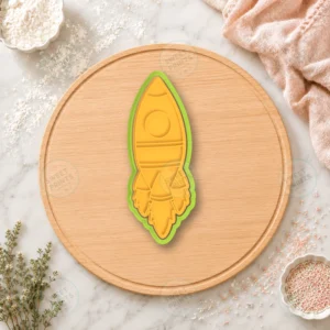 Rocket Vertical Cookie Cutter & Stamp