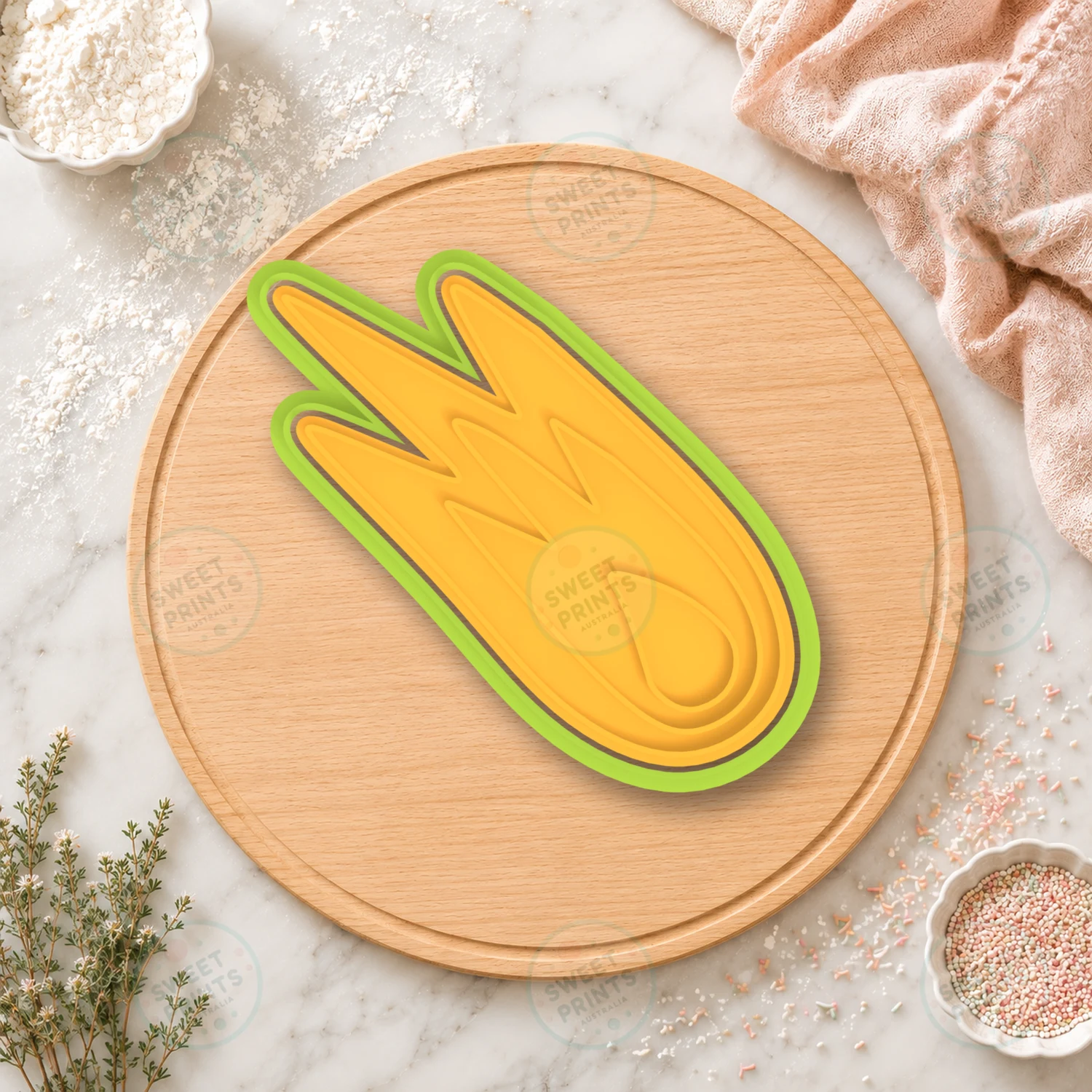 Shooting Star 2 Cookie Cutter & Stamp cookie cutter
