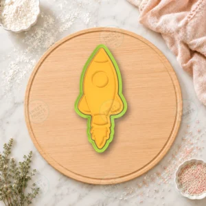 Rocket Vertical 2 Cookie Cutter & Stamp