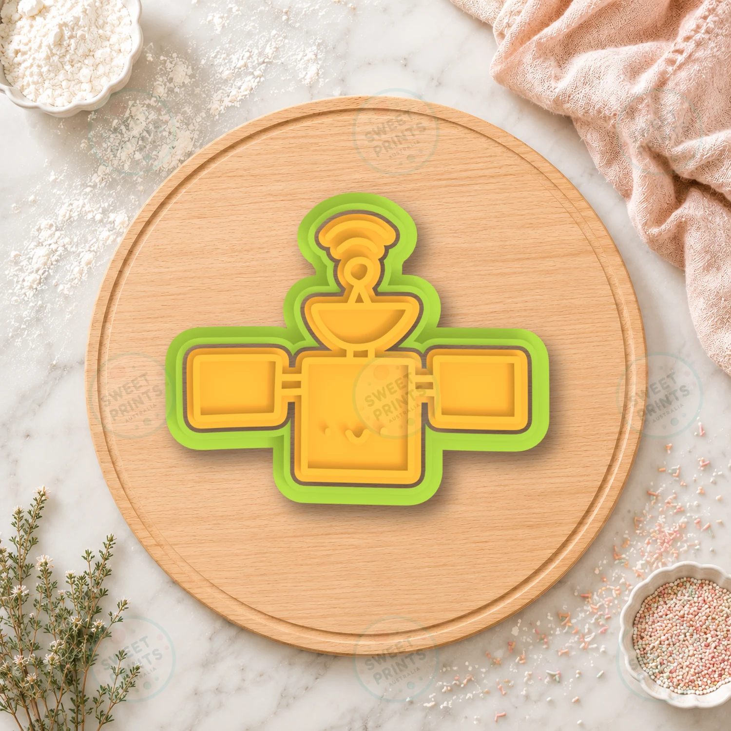 Cute Satellite Cookie Cutter & Stamp cookie cutter