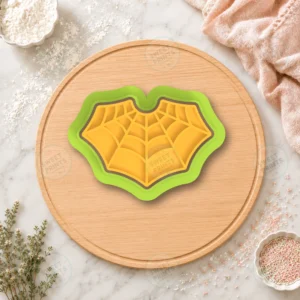 Spider Web Half Cookie Cutter & Stamp