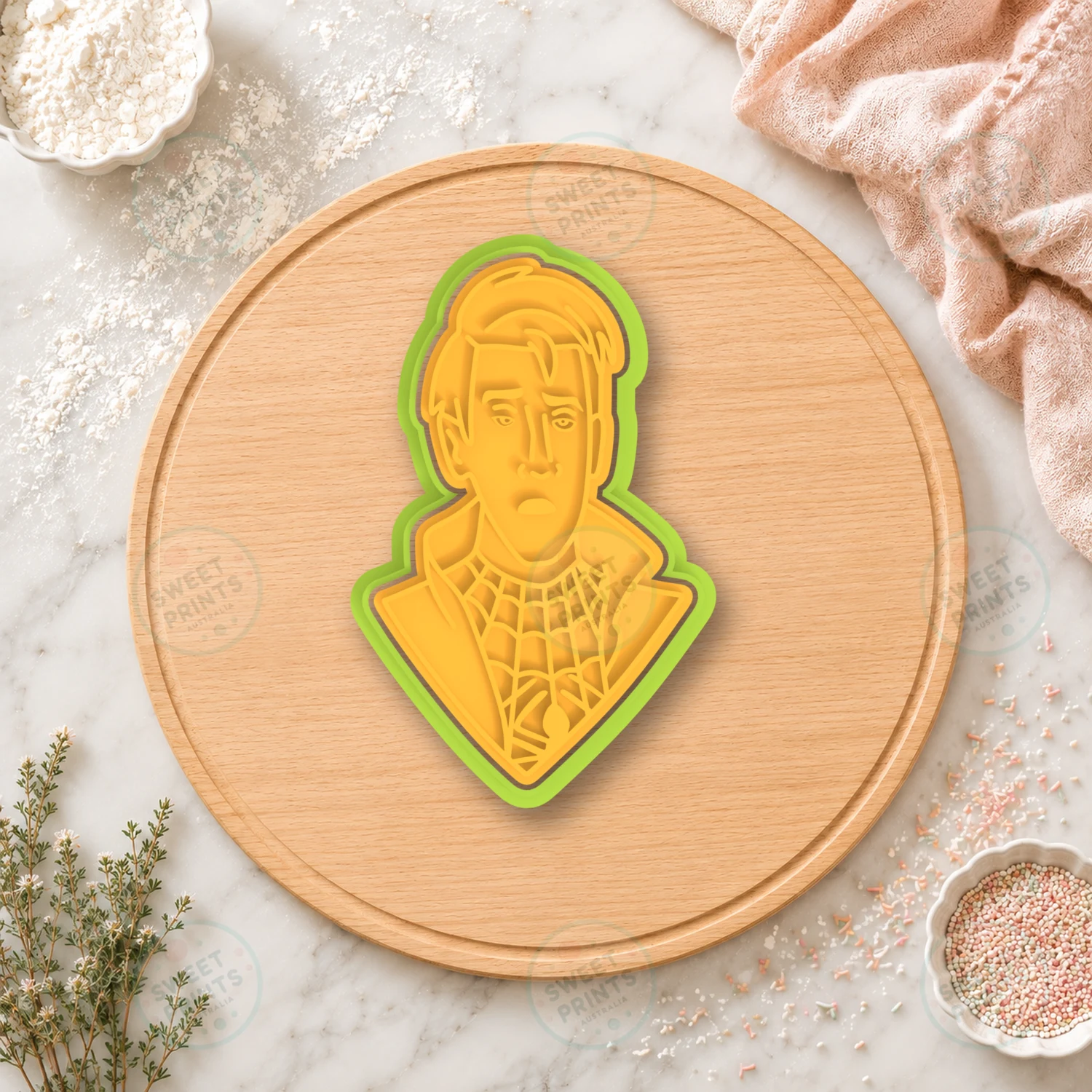 Peter Parker Unmasked Cookie Cutter & Stamp cookie cutter