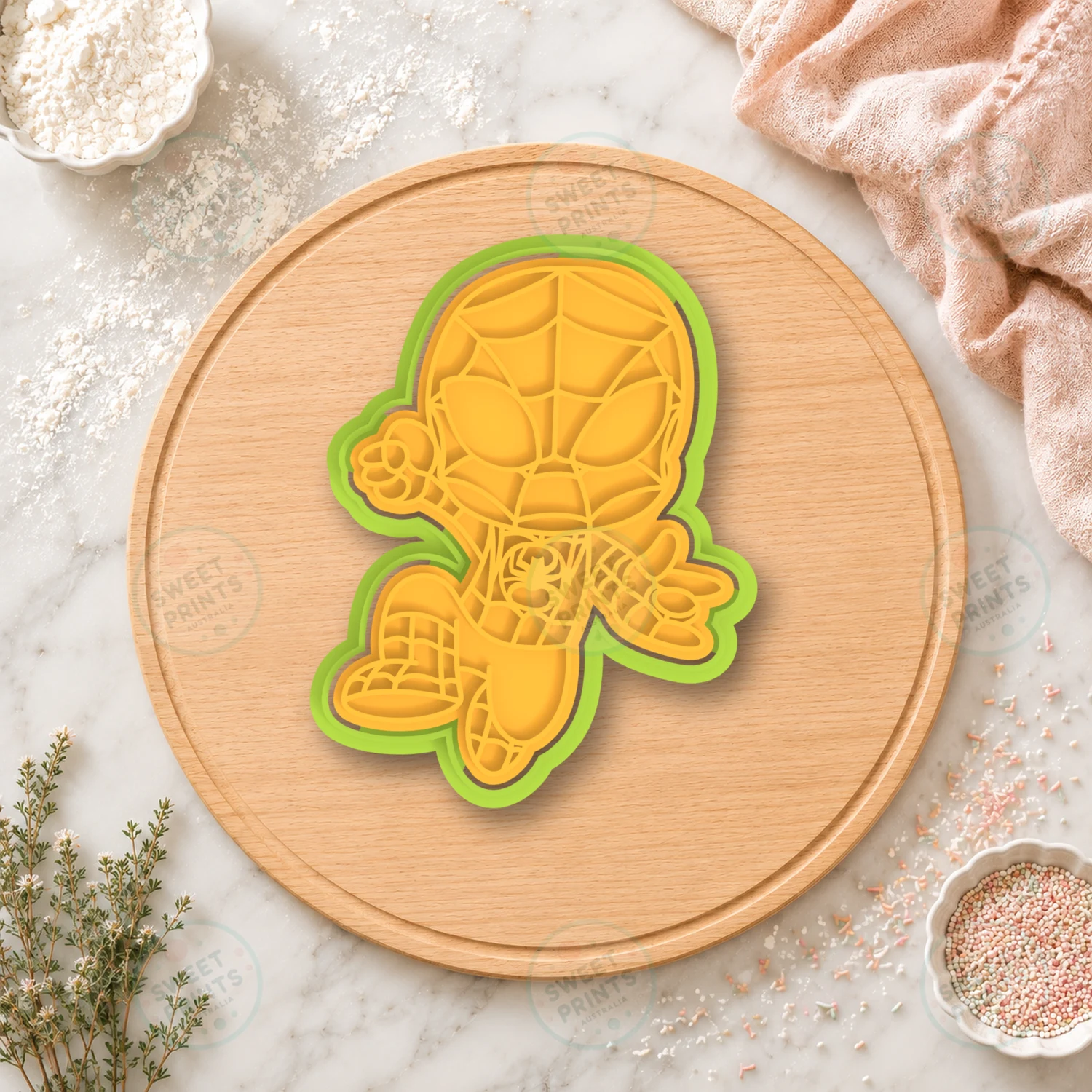 Chibi Miles Morales Masked Cookie Cutter & Stamp cookie cutter