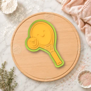 Tennis Racket Cookie Cutter & Stamp