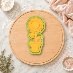 Sunflower In Pot Cookie Cutter & Stamp