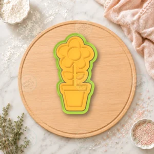 Flower In Pot Cookie Cutter & Stamp