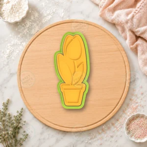 Tulip In Pot Cookie Cutter & Stamp