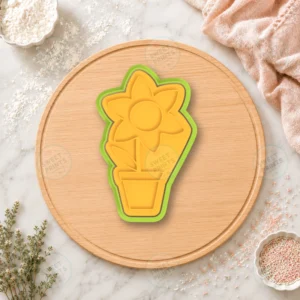 Flower In Pot 2 Cookie Cutter & Stamp