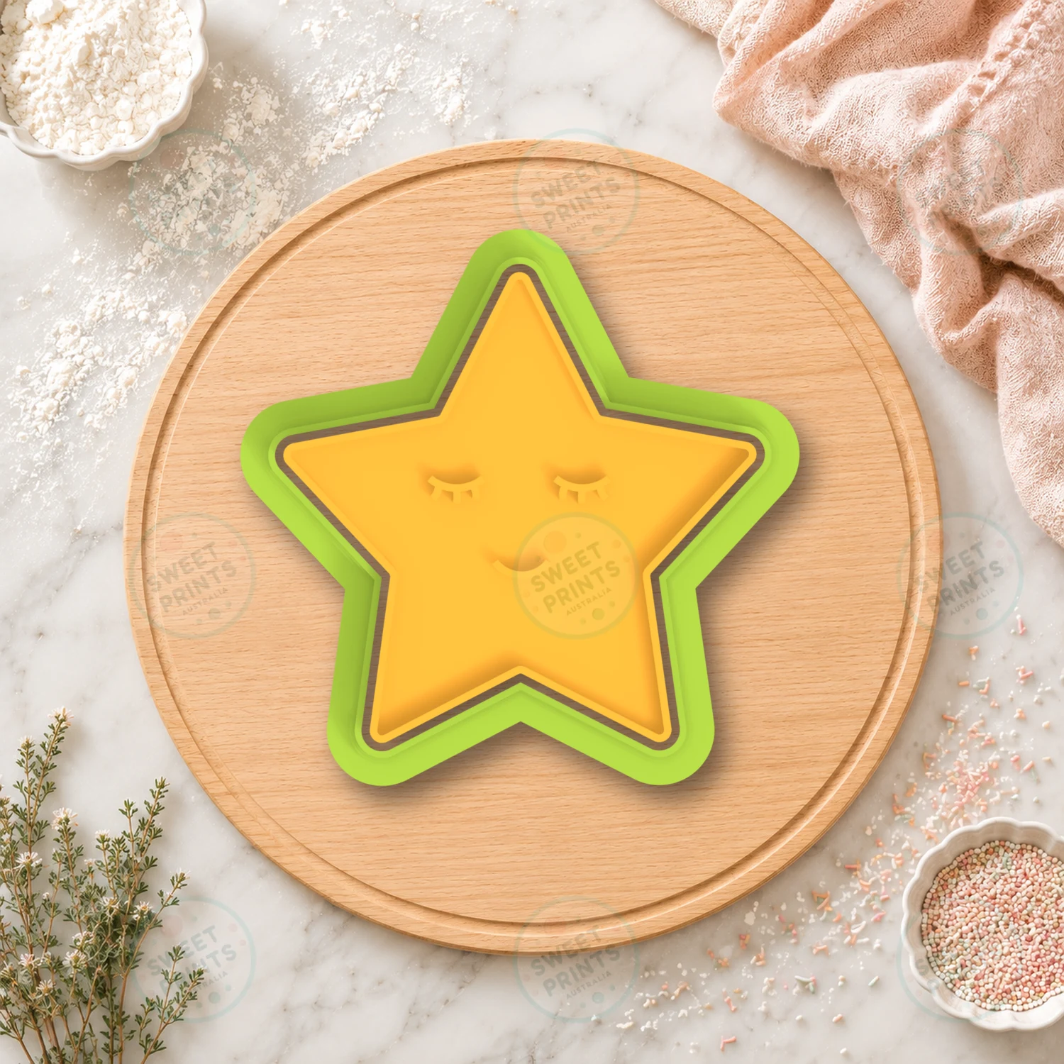 Sleepy Star Cookie Cutter & Stamp cookie cutter