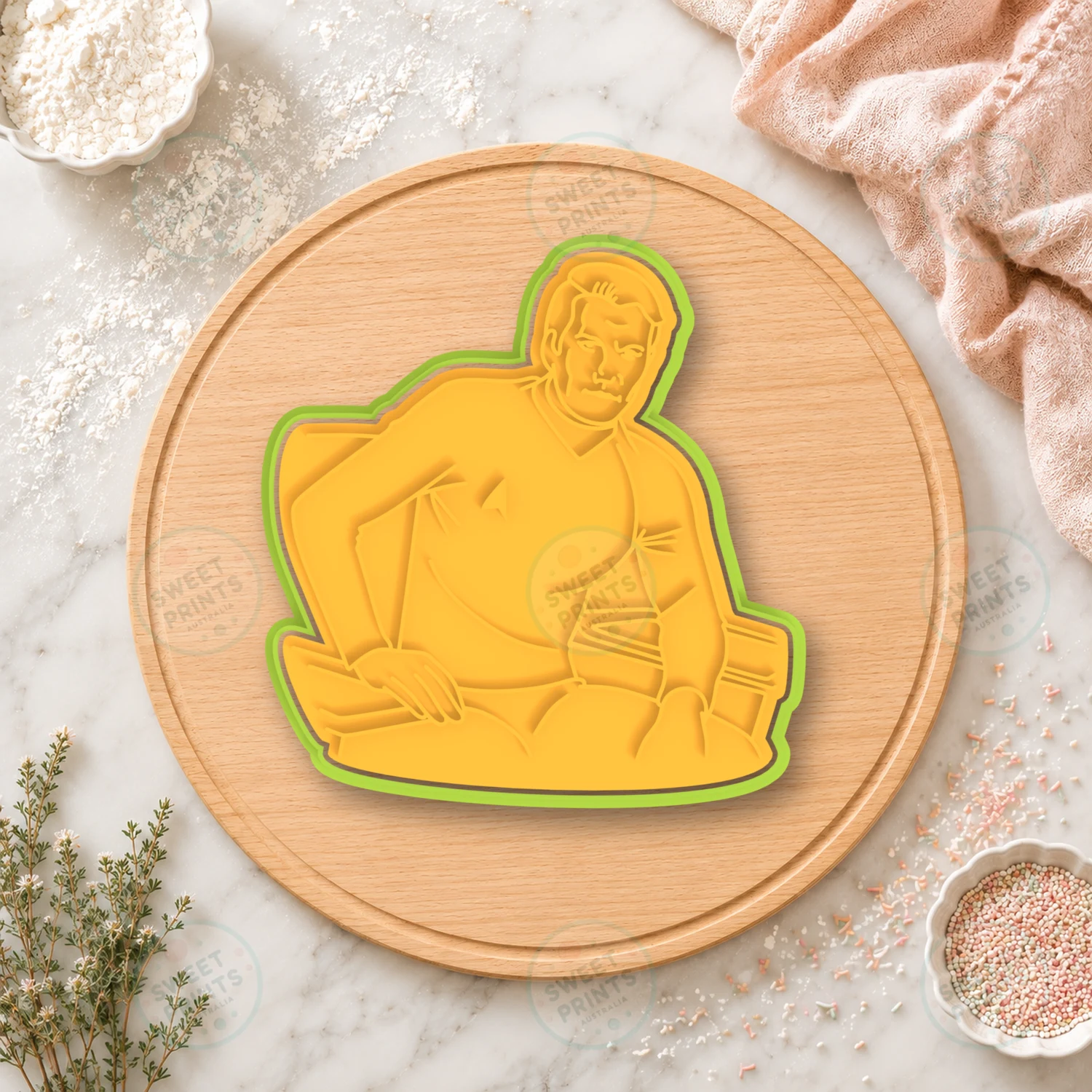 Captain Kirk Cookie Cutter & Stamp cookie cutter