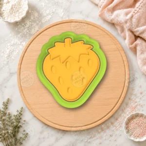 Strawberry 3 Cookie Cutter & Stamp
