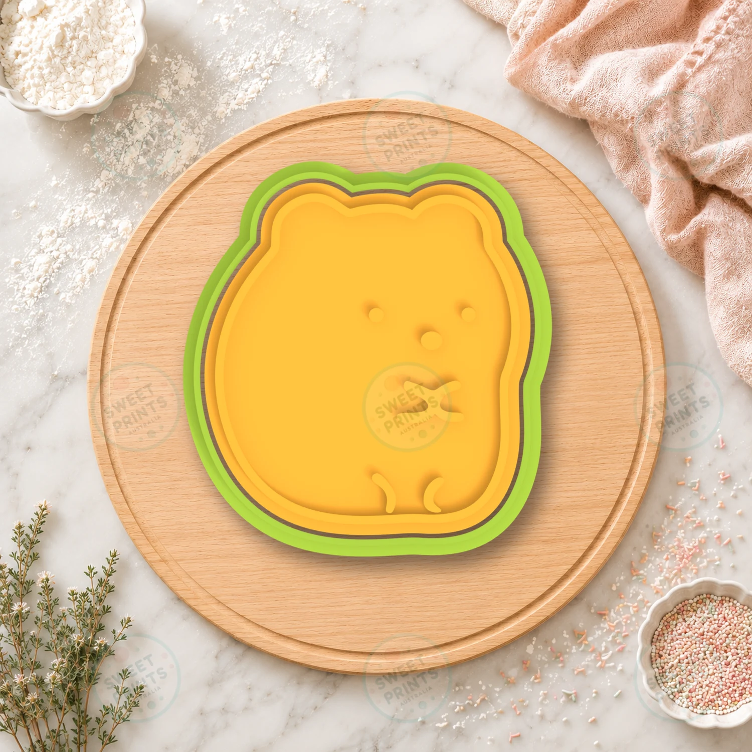 Kawaii Bear 2 Cookie Cutter & Stamp cookie cutter