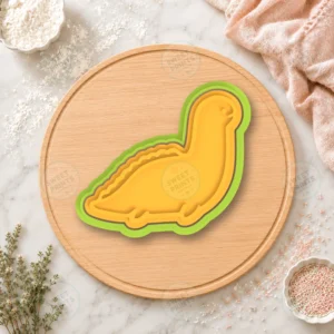 Kawaii Dinosaur Cookie Cutter & Stamp