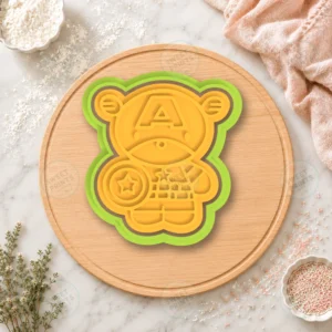 Captain America Chibi Cookie Cutter & Stamp