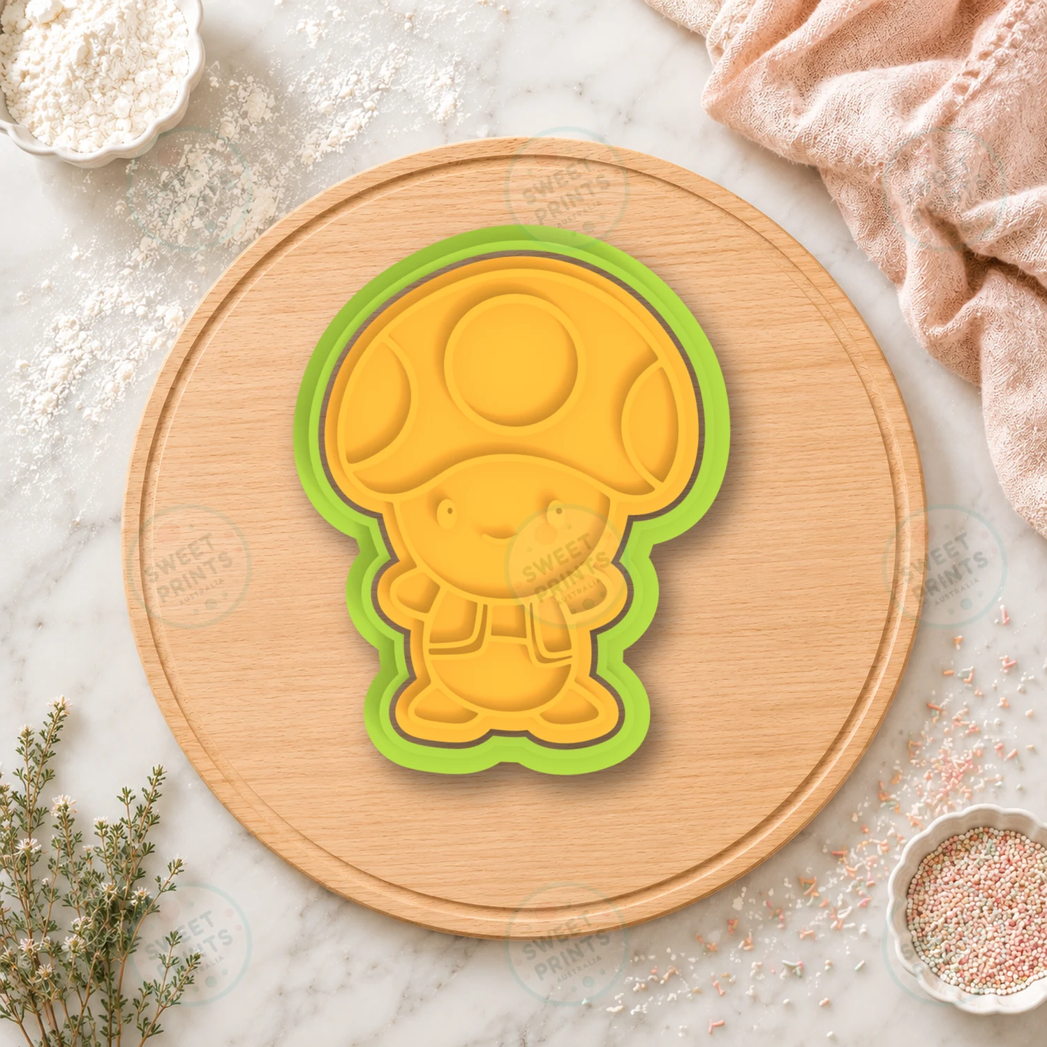 Toad Cookie Cutter & Stamp cookie cutter