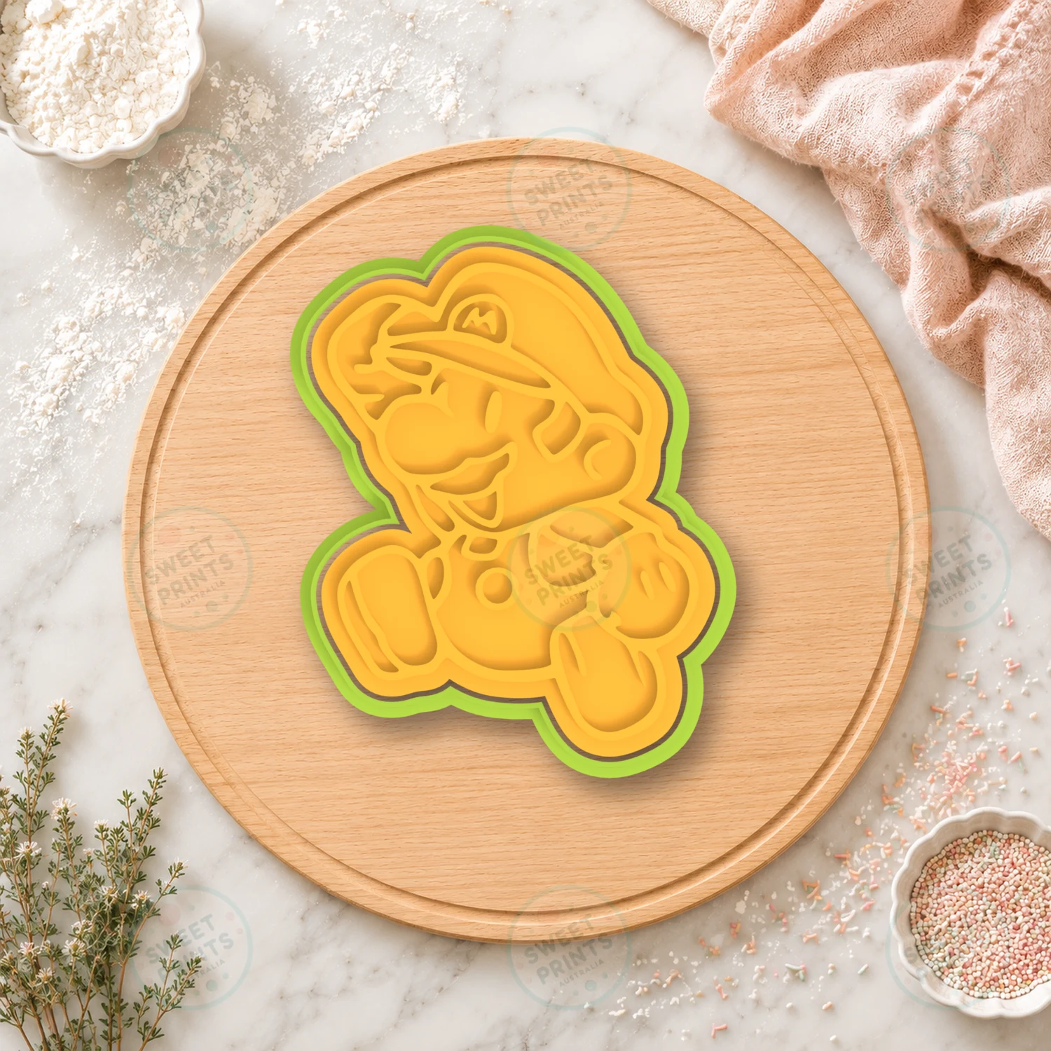 Mario Mustache Cookie Cutter & Stamp cookie cutter