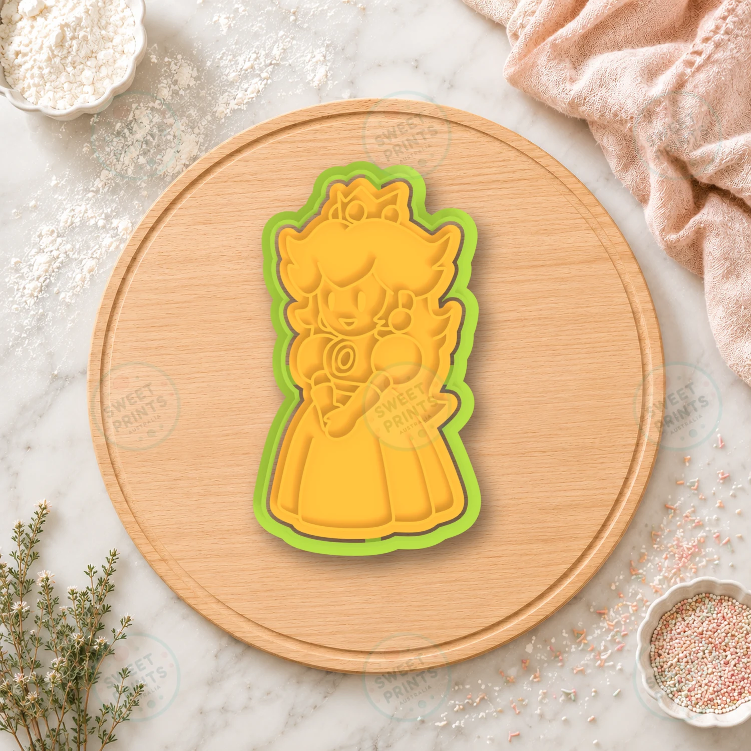 Princess Peach Cookie Cutter & Stamp cookie cutter