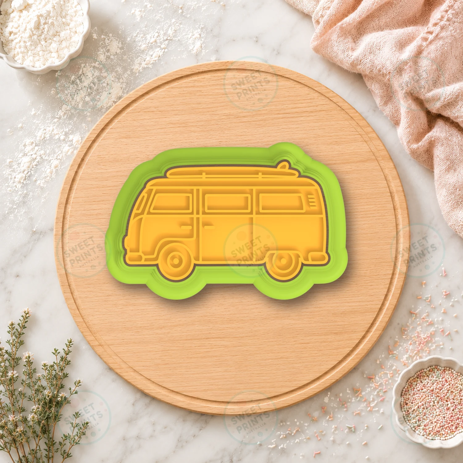 Volkswagen Kombi Van Cookie Cutter & Stamp cookie cutter