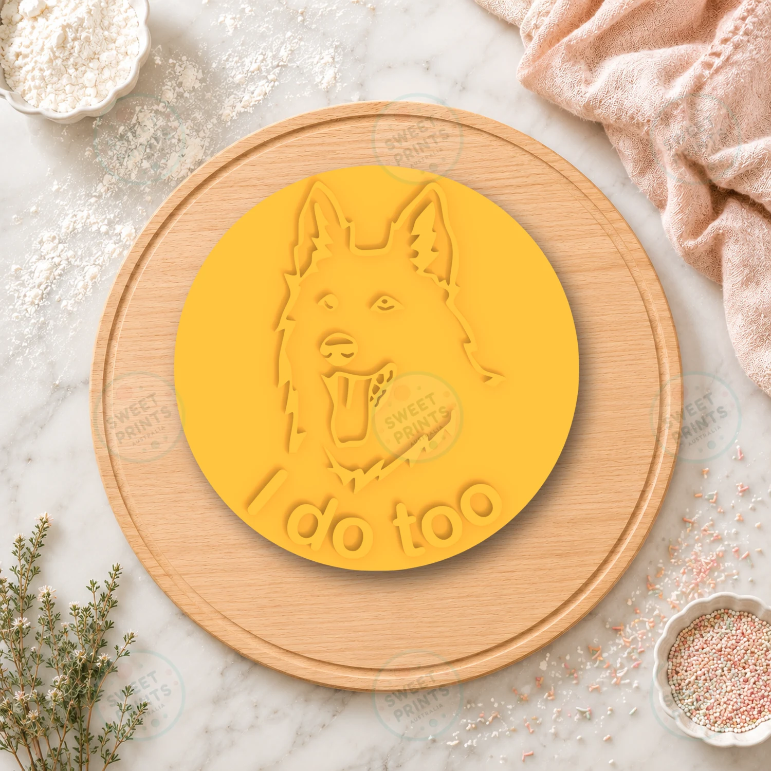 Swiss Shepherd Dog Cookie Stamp cookie cutter