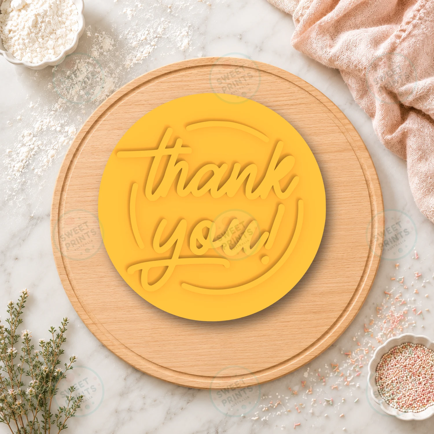 Thank You Cookie Stamp cookie cutter