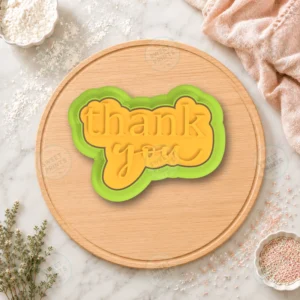 Thank You Outline Cookie Cutter & Stamp