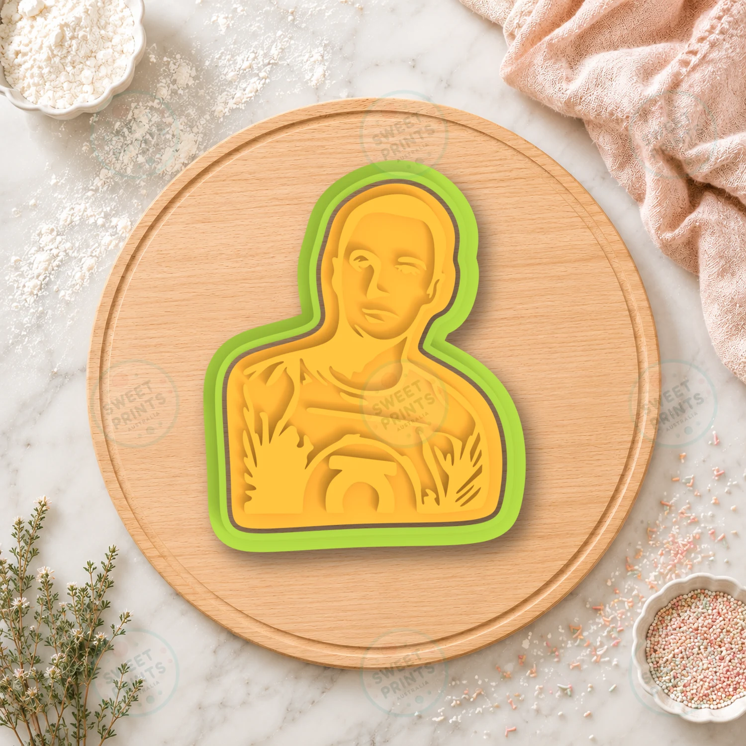 Sheldon Cooper Portrait Cookie Cutter & Stamp cookie cutter