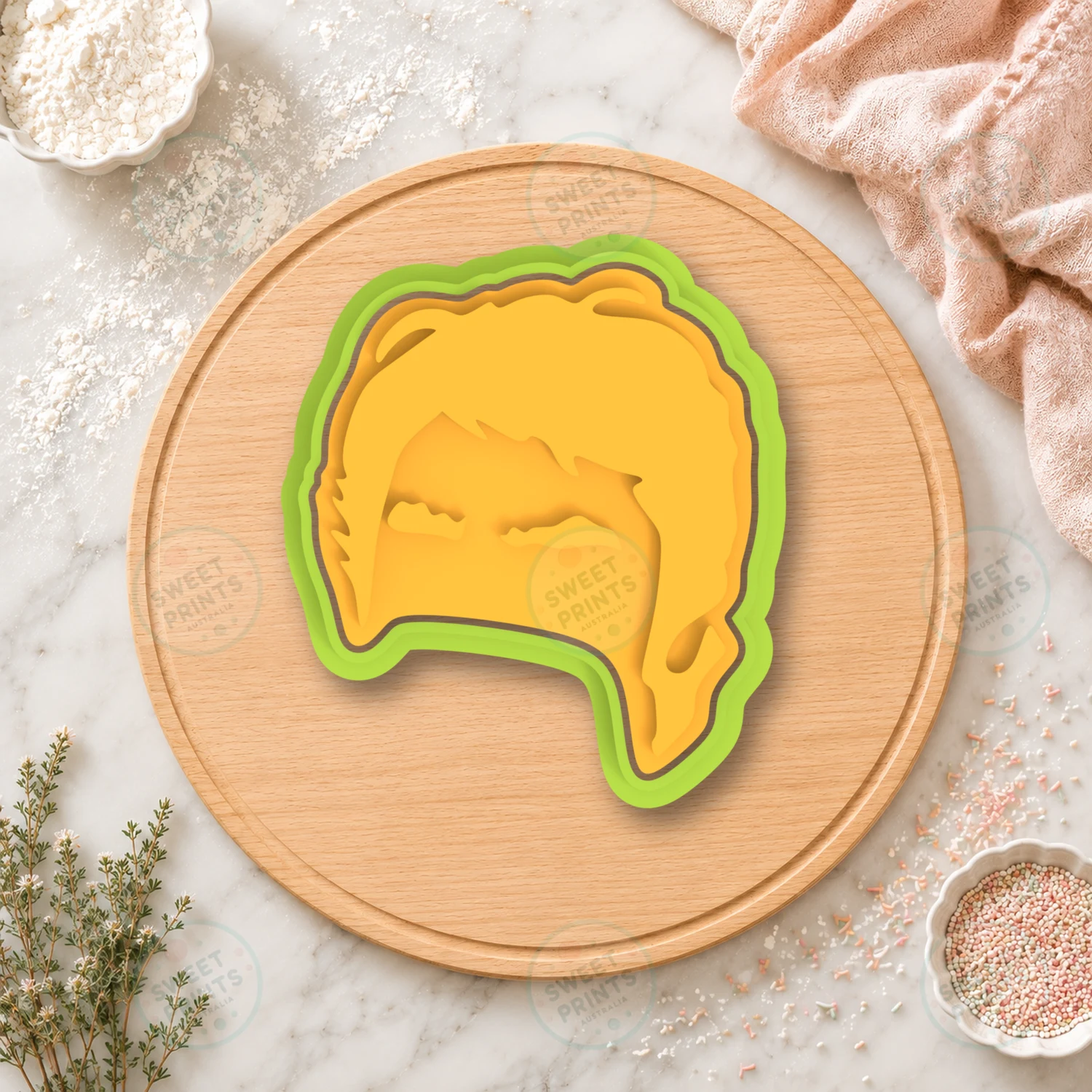Big Bang Theory Character With Long Hair Cookie Cutter & Stamp cookie cutter