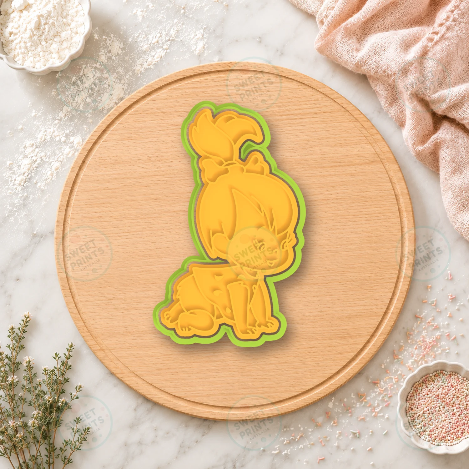 Pebbles Flintstone Cookie Cutter & Stamp cookie cutter