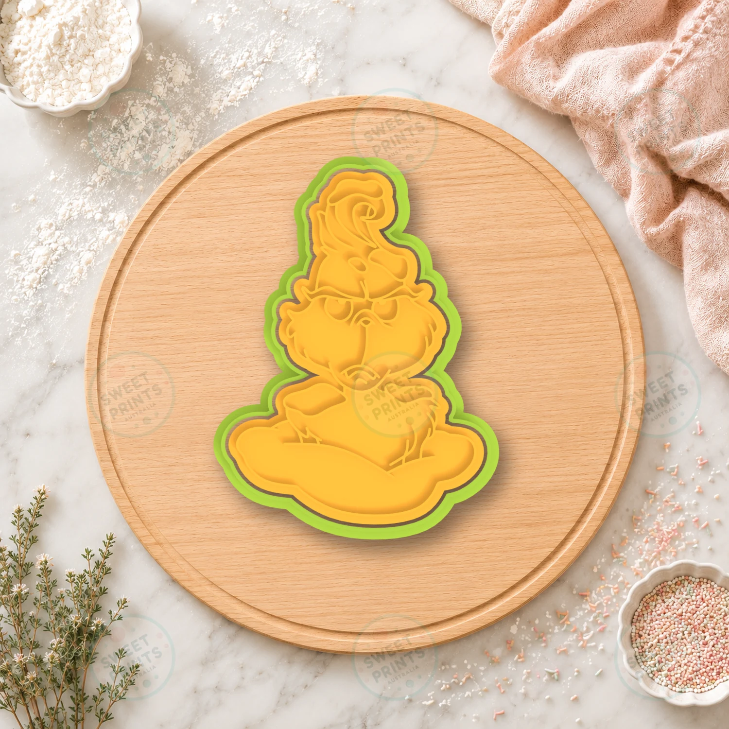 Grinch Face 2 Cookie Cutter & Stamp cookie cutter