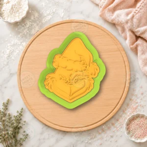 Grinch Face 3 Cookie Cutter & Stamp