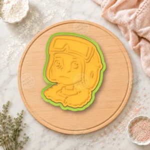Pilot Girl Character Cookie Cutter & Stamp