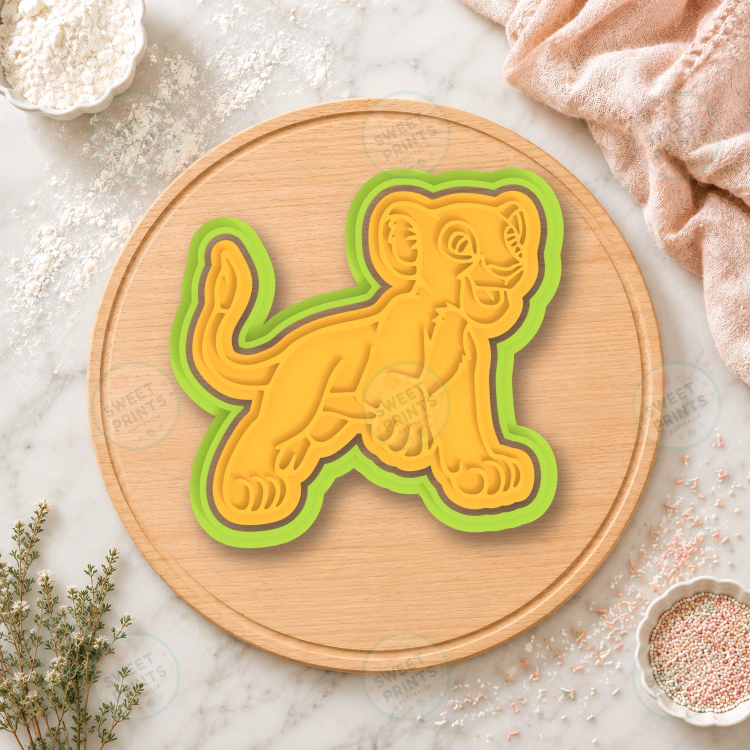 Young Simba Cookie Cutter & Stamp cookie cutter