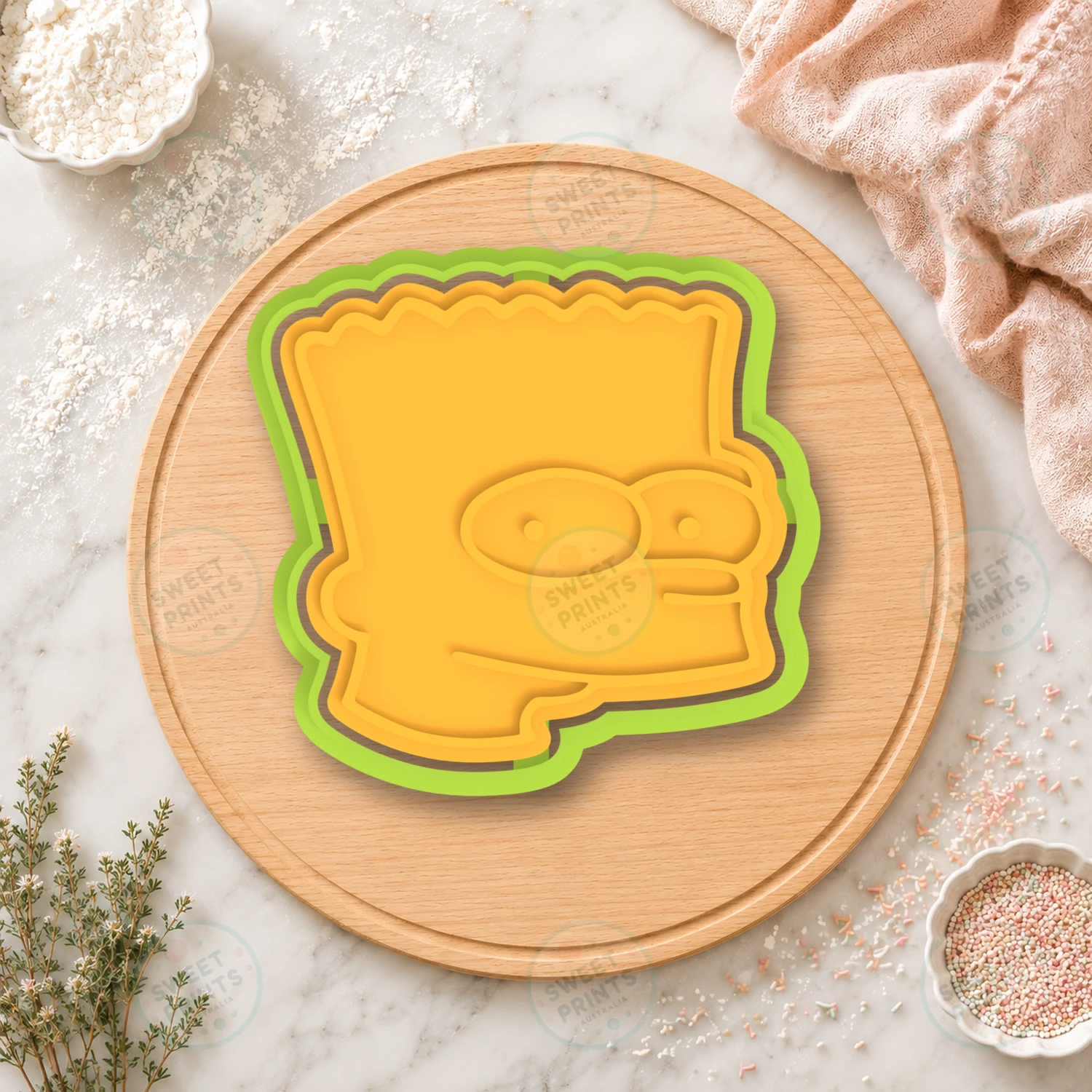 Bart Simpson Cookie Cutter & Stamp cookie cutter
