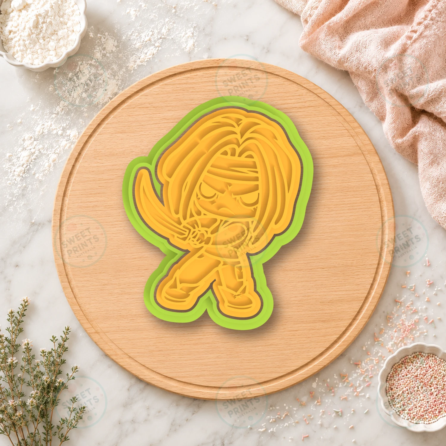 Michonne Cookie Cutter & Stamp cookie cutter
