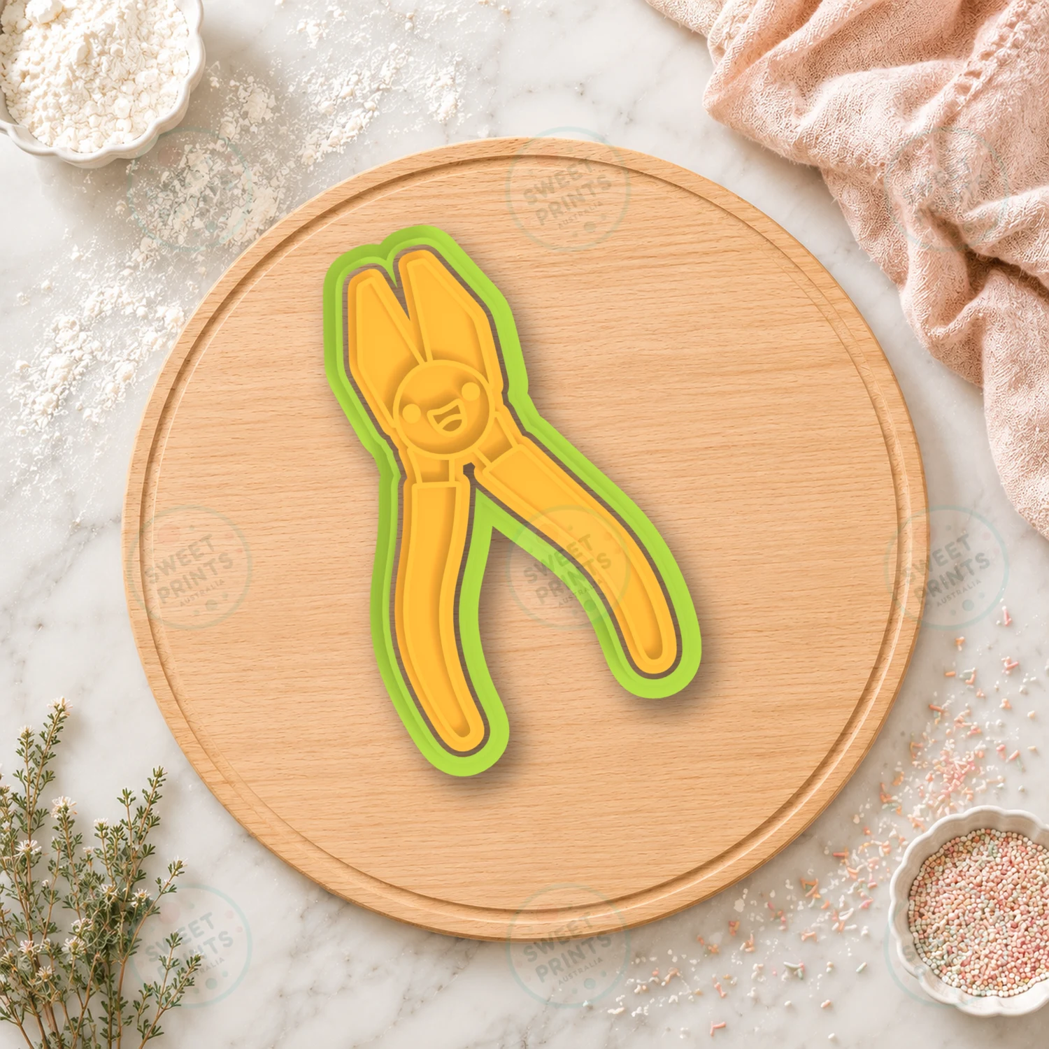 Kawaii Pliers Cookie Cutter & Stamp cookie cutter