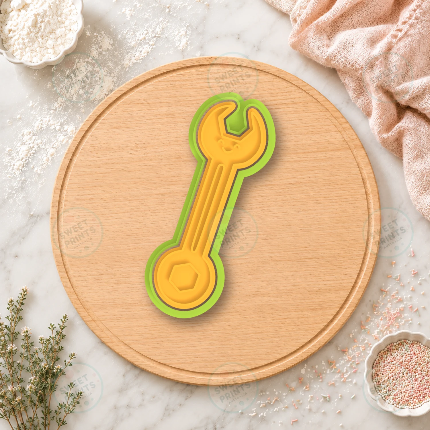 Kawaii Wrench Cookie Cutter & Stamp cookie cutter